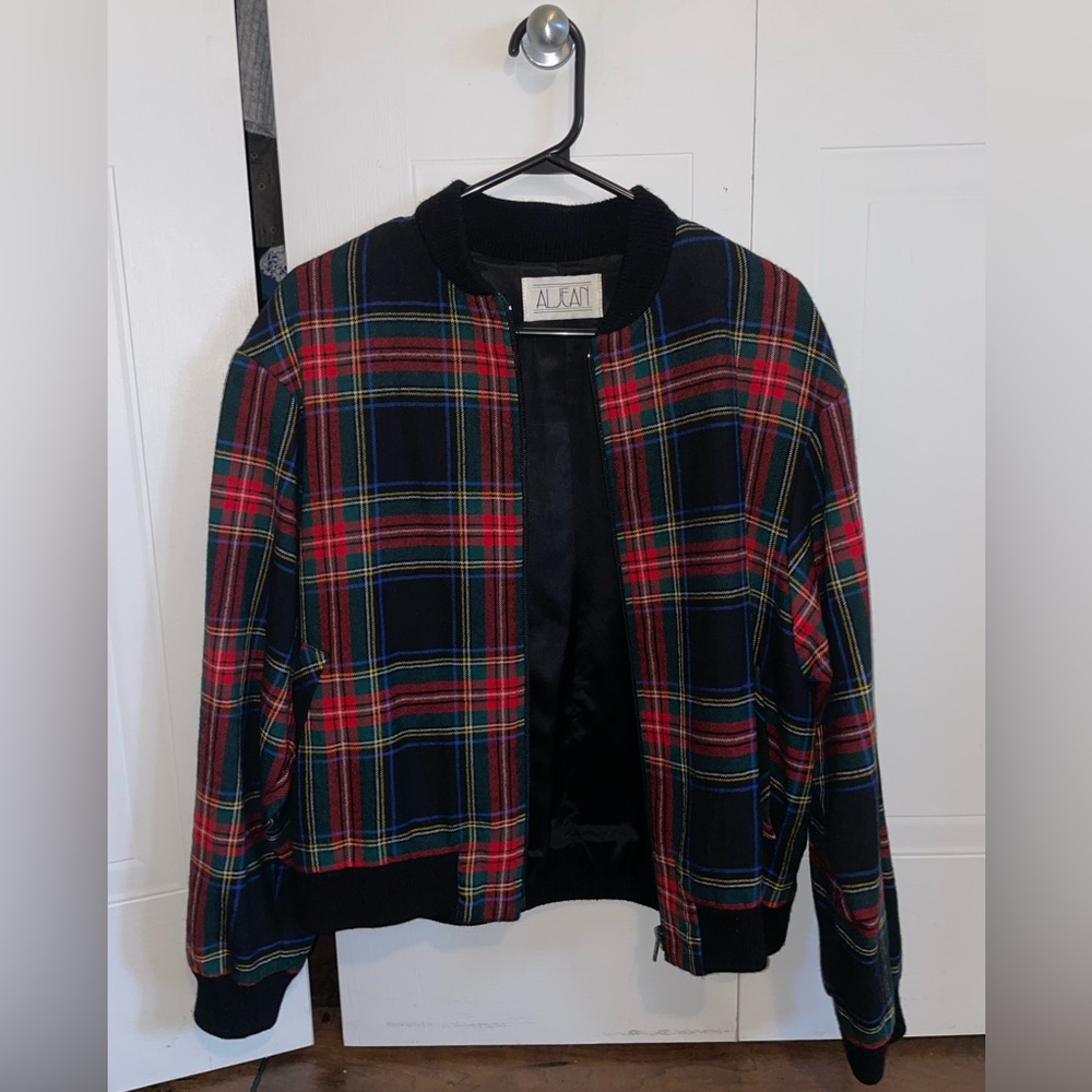 Aljean vintage tartan lightweight jacket